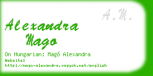 alexandra mago business card